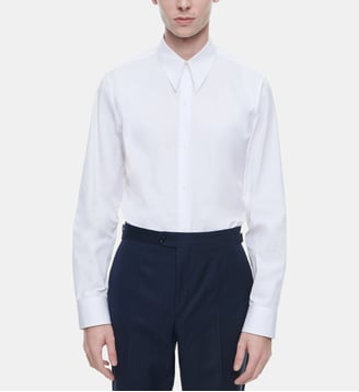 Chemise droite en popeline de coton - Fursac - Blanc