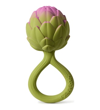 Hochet anneau de dentition - Oli & Carol - Vert