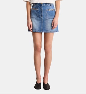 Jupe courte en denim à mors - NATIA - Pablo - Jean