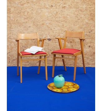 Paire de chaise scandinaves Alma N°1612- Produit chiné - Debongout - Bois clair
