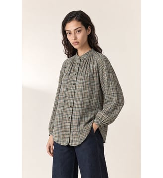 Chemise Cirus Check - Leon & Harper - Vert