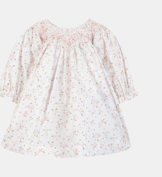 Robe -  coton imprimé fleuri - Tartine Et Chocolat - Écru