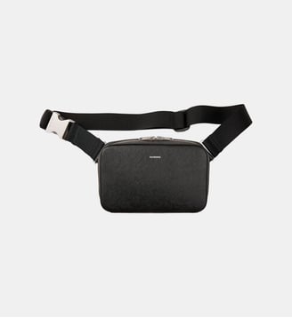 Sac besace en cuir embossé  - Sandro - Noir
