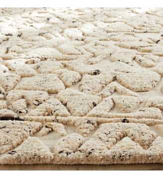 Tapis noué main, en pure laine reliefée AM.PM