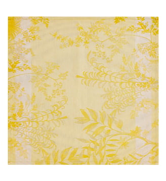Serviette de table Jardin d'Eden 100% coton - Le Jacquard Francais - Jaune pollen
