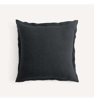 Housse de coussin, lin lavé - AM.PM - Gris éléphant