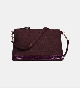 Pochette En Lin - Vanessa Bruno - Aubergine