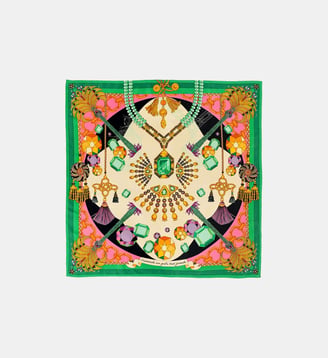 Mini Foulard à motifs DIAMONDS - Wild - Vert
