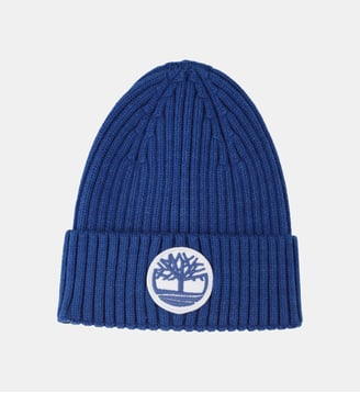 Chapeau écusson tricoté avec logo - Timberland - Bleu outremer
