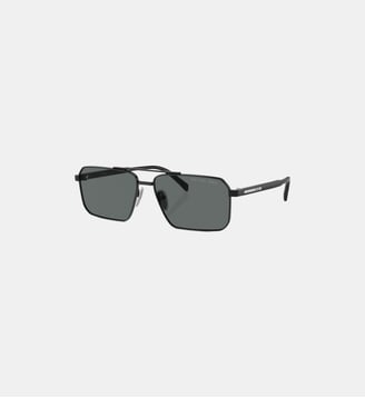 Lunettes de soleil Rectangulaire PR A57S - Prada - Noir