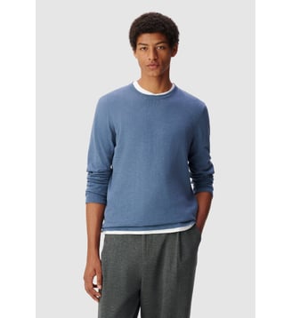 Pull tricot flammé - Ikks - Bleu acier