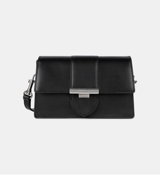 Petit sac trotteur Paris Ily en cuir - Lancaster - Noir