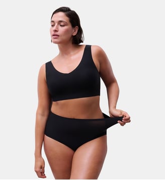 Culotte taille haute +size seconde peau - Chantelle - Noir