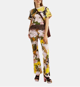Pantalon Saturday Night Big Flower Rose Pink - La DoubleJ - Rose