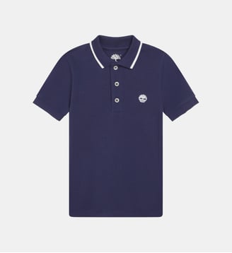 Polo en coton biologique piqué - Timberland - Indigo