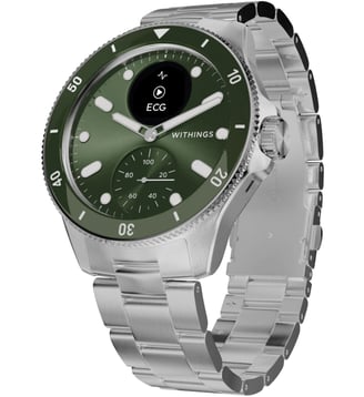 Montre santé Scanwatch Nova verte - Withings - Gris