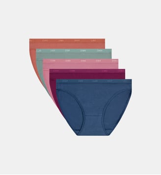 Lot de 5 Slips Coton Les Pockets Coton - Dim - Rose clair