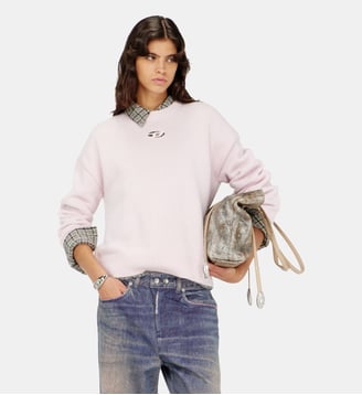 Pull en laine et mélange d'alpaga - Diesel - Rose