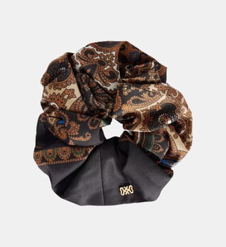 Chouchou à imprimé foulard - Sandro - Noir ocre