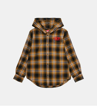 Chemise à carreaux avec logo - Diesel Kids - Sable