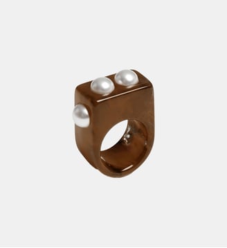 Nefertiti Ring Solid Tortoisesh - La DoubleJ - Marron