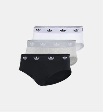 Slips, lot de 3, COMFORT FLEX COTTON - Adidas Originals - Blanc et gris et noir