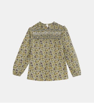 Blouse - Olive coton imprimé Liberty - Tartine Et Chocolat - Vert