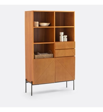 Bibliothèque rangement vintage - La Redoute Interieurs - Noyer