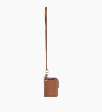Porte-cartes ingénieux charms en cuir grainé - Le Tanneur - Marron tan