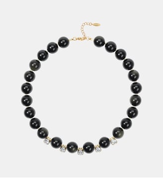 Collier de perles avec gouttes strass EVORA - Hipanema - Noir