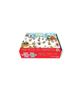 Boîte Mini Puzzle Les Marmottes - Cartesdart - Multicolore