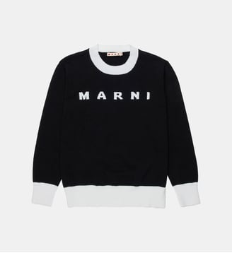 Pull à col rond avec logo - Marni - Noir