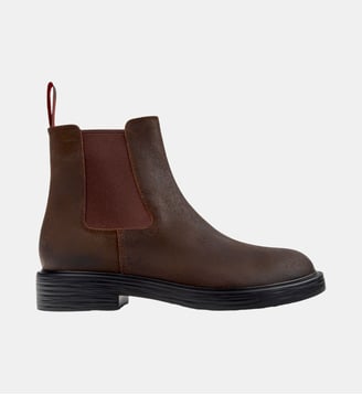 Bottines Dean cuir - Camper - Marron foncé