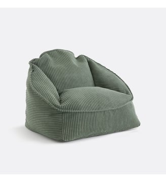 Fauteuil pouf enfant en velours côtelé - La Redoute Interieurs - Vert