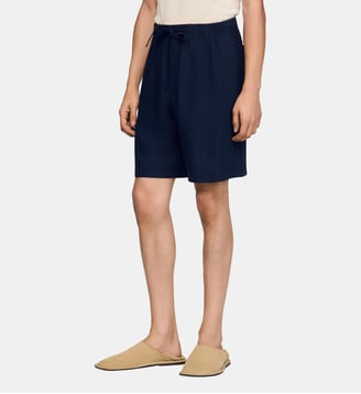 Short en lin à taille élastiquée Sandro