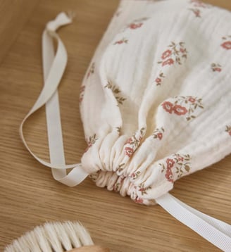 Brosse et peigne  en bois - Cyrillus - Imprimé bianca