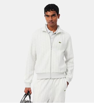 Veste de survêtement zippée Paris jacquard - Lacoste - Gris
