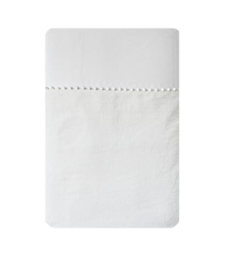 Drap plat satin de coton - Garnier Thiebaut - Blanc