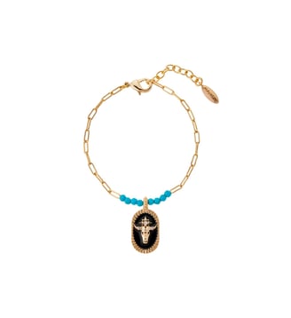 Bracelet Picador larges mailllons - Hipanema - Bleu