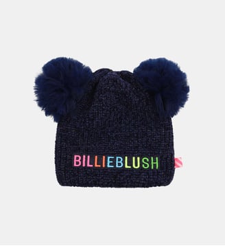 Bonnet à double pompons - Billieblush - Indigo