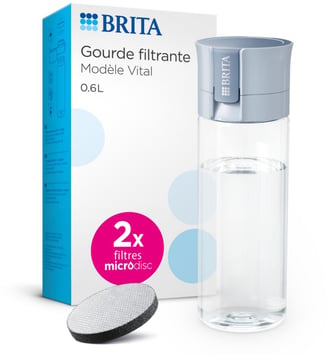 Gourde filtrante filtrante Vital bleu clair + 2 filtres à eau - Brita - Bleu