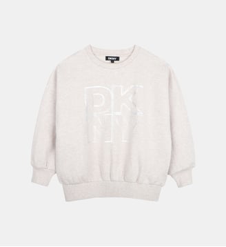 Sweat molletoné - DKNY - Beige chiné