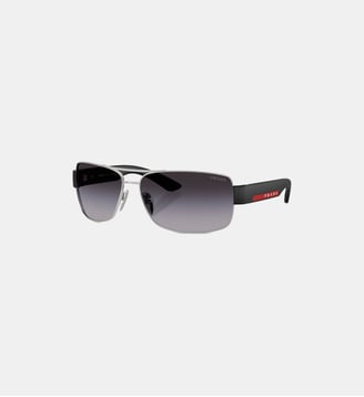 Lunettes de soleil Irrégulier PS B52S - Prada Linea Rossa - Argent