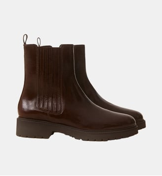 Bottines plates en cuir vernis Numéro 305 Rivecour