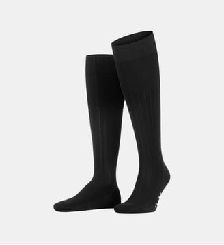 Mi-bas Milano Coton (biologique) - Falke - Noir basic