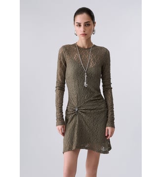 Robe courte en dentelle - Liu Jo - Olive