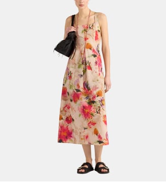 Robe shue en popeline imprimée - Momonì - Multicolore