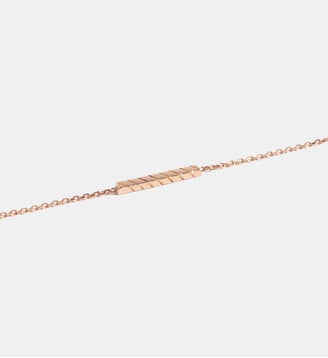 Bracelet Anagramme rainuré sur chaine. - JEM - Rose