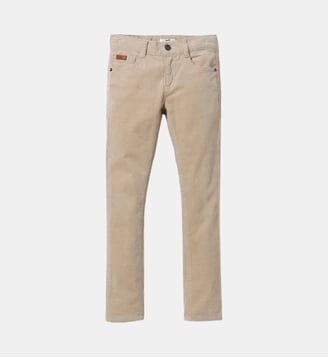 Slim en velours - Cyrillus - Beige clair uni