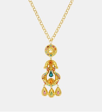 Collier sautoir  pendentif sculptural  - Gloria - Satellite - Multicolore